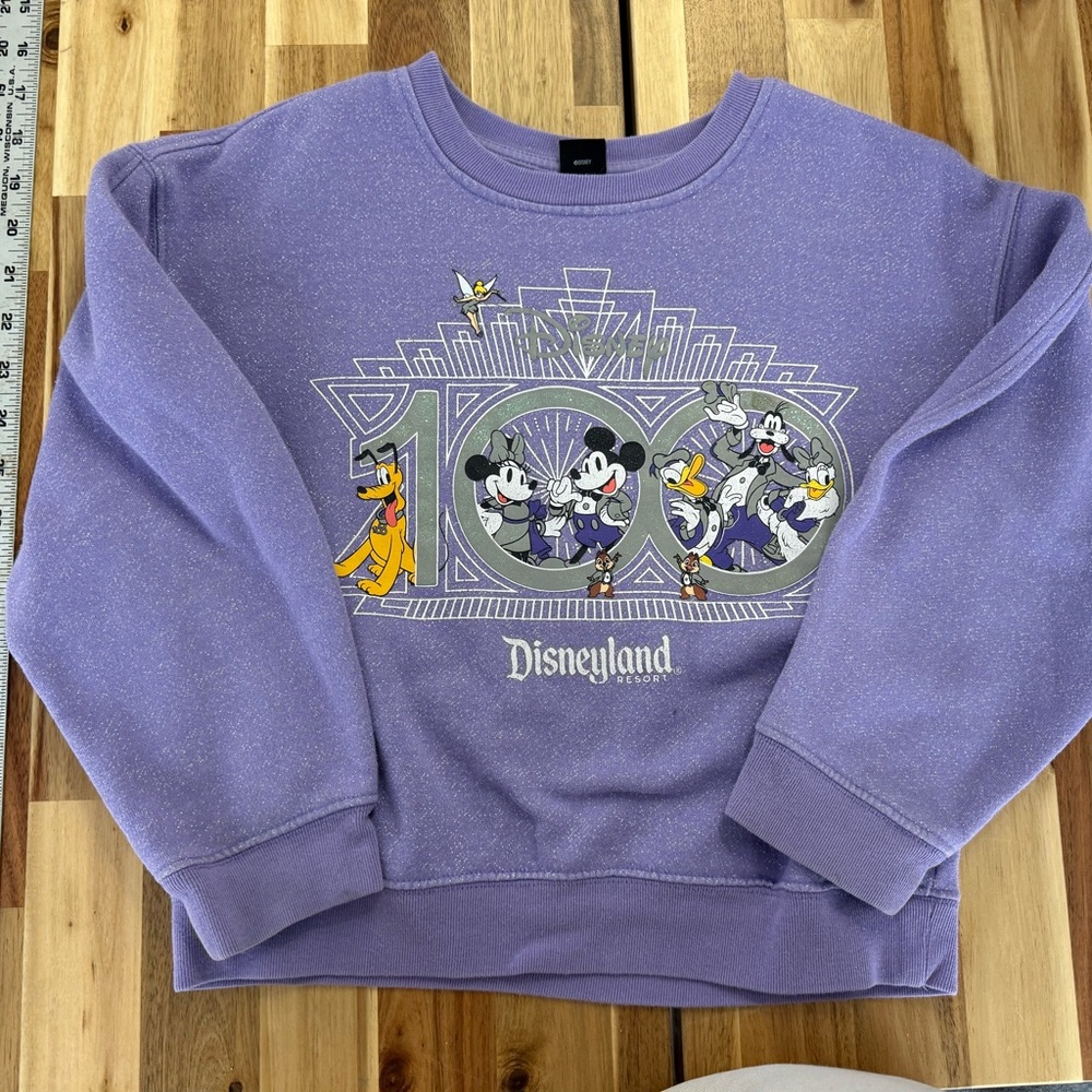 Disney Lavender Kids Hoodie with Classic Characters size 9/10
